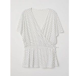H&M Jersey Wrapover Top size small new